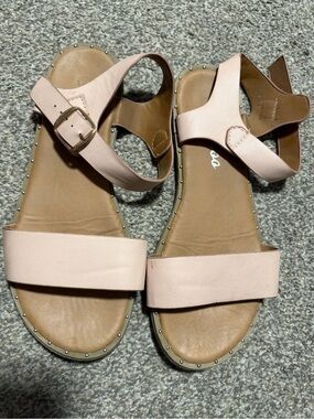 Women's Blush Pink Ankle-Strap Sandals - Brand Unspecified